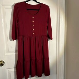 Xhilaration Burgundy Long Sleeve‎ Dress